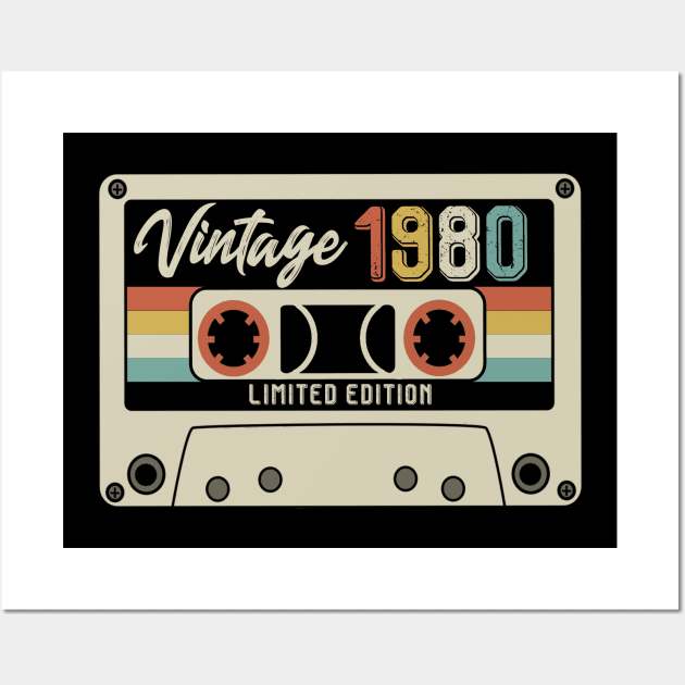 Vintage 1980 - Limited Edition - Vintage Style Wall Art by Debbie Art